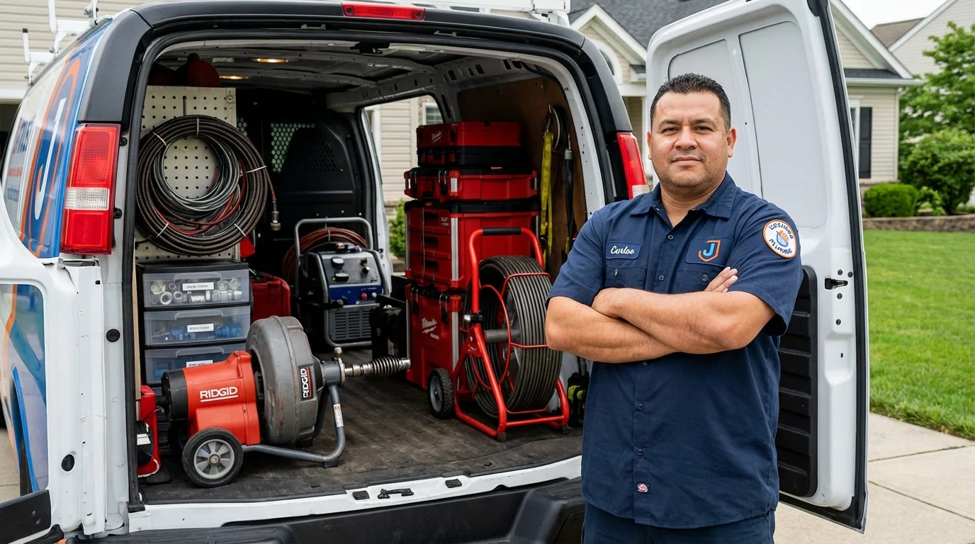 Professional drain cleaning equipment and Johns Plumbing LLC plumber in Lake in the Hills